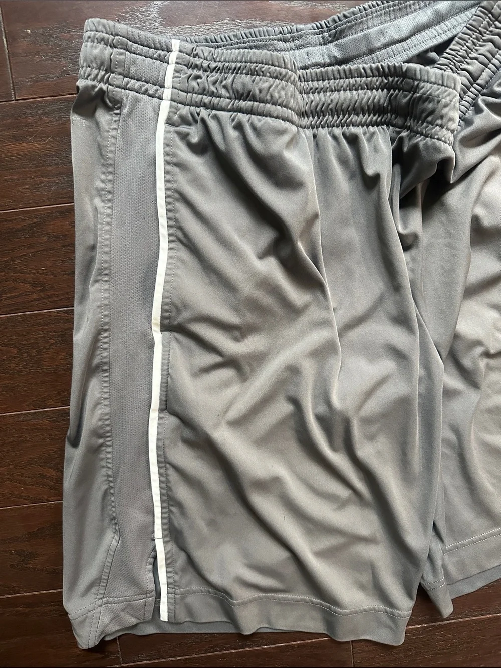 Nike Men’s Gray Athletic Shorts with White Side Trim